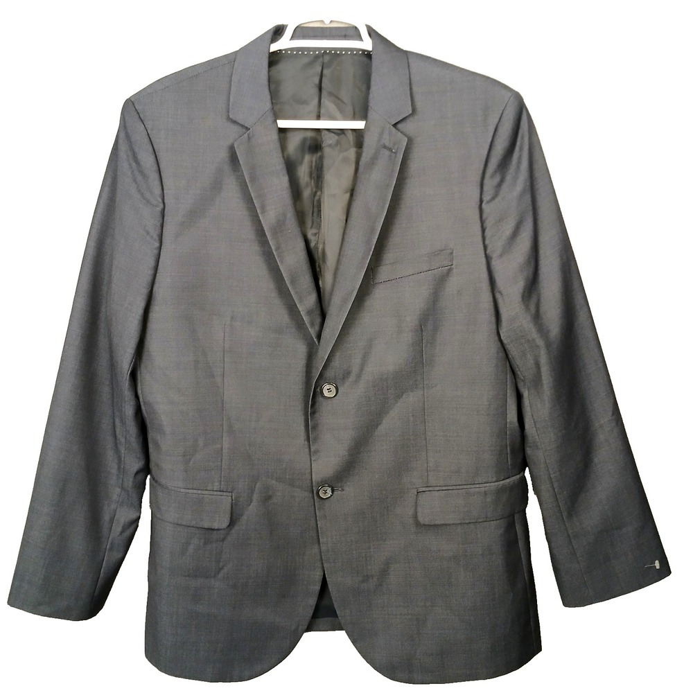 Topmen Blazer Navy Blue Wool Blend 2 Button Medium 44" Sport Coat Suit Jacket